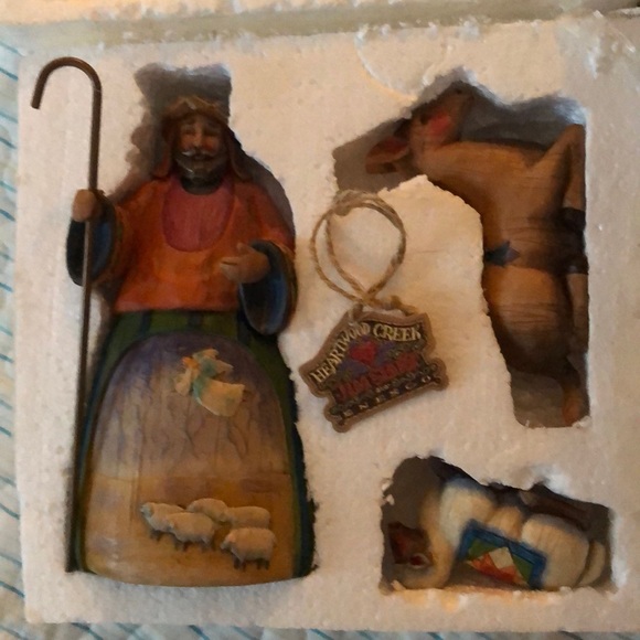 Jim Shore Nativity 2003 Shepherd Sheep Donkey